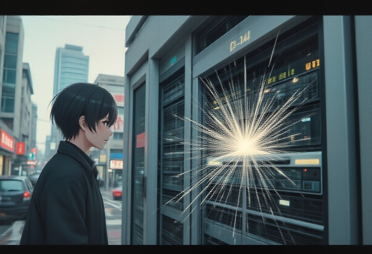 The drop shatters on D-114. Panel 003, The Fault.