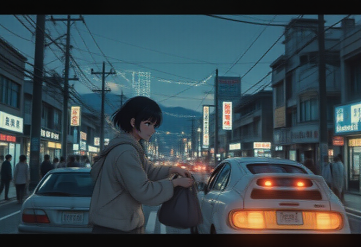 Driving west to escape. Panel 040, The Test.