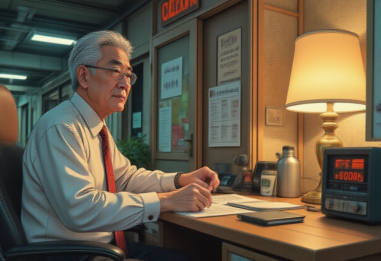 Ogawa at the north desk. Panel 059, The Instrument.