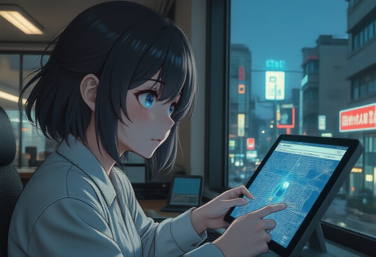 Reading his grief in the data. Panel 080, The Price of a Friend.