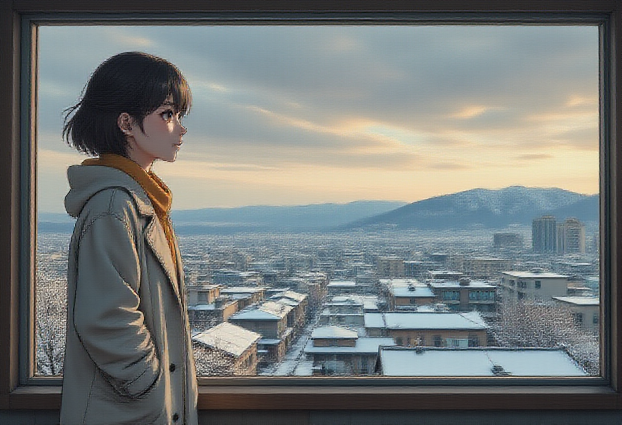 At the winter window. Panel 093, The Last Variable.