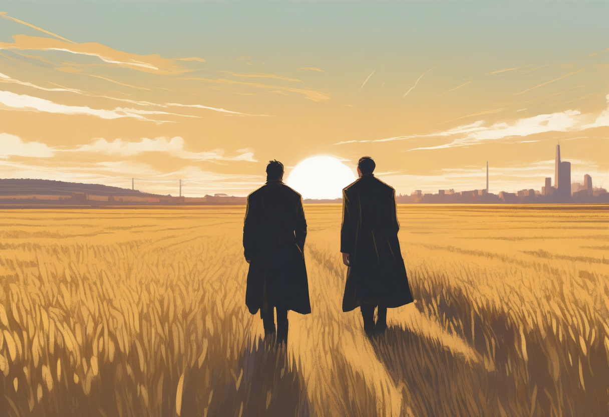 Two Men at the Edge — Band E plate